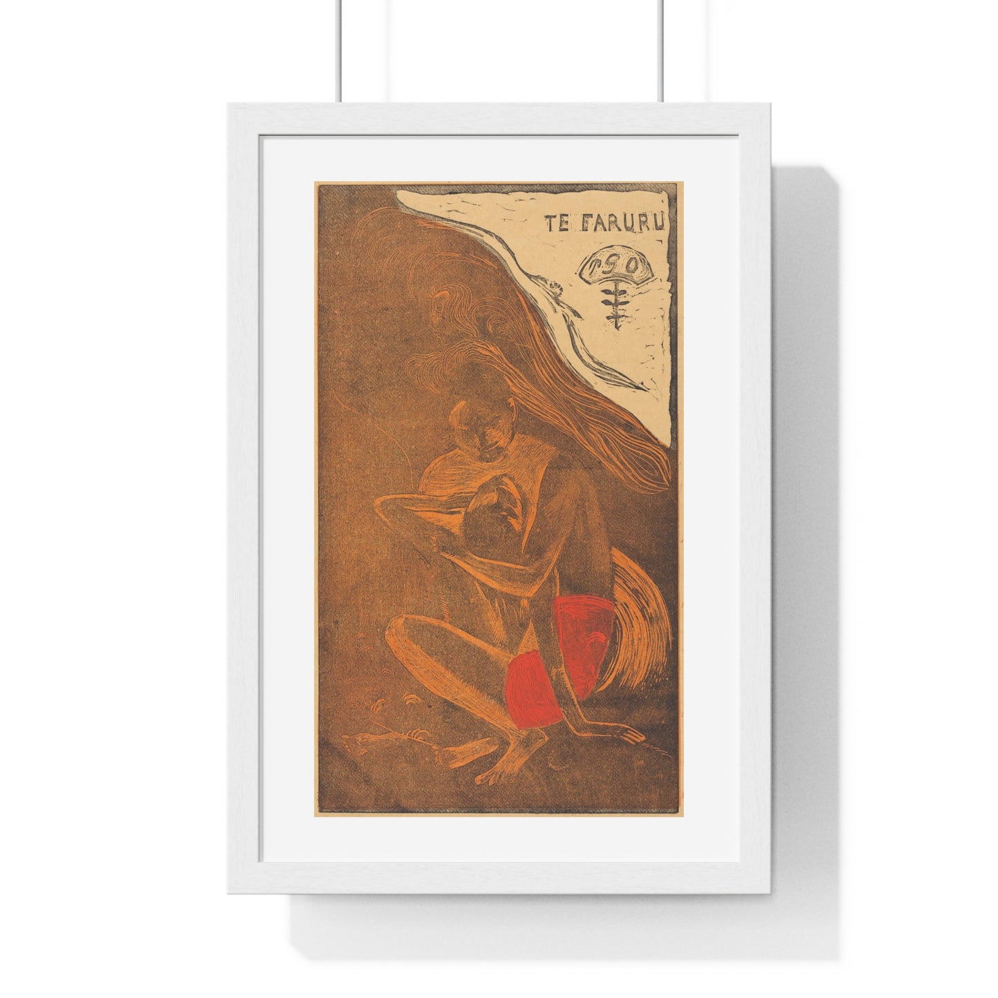 Te Faruru 'They are Making Love Here' (1894-1895) by Paul Gauguin and Louis Roy, from the Original, Framed Art Print