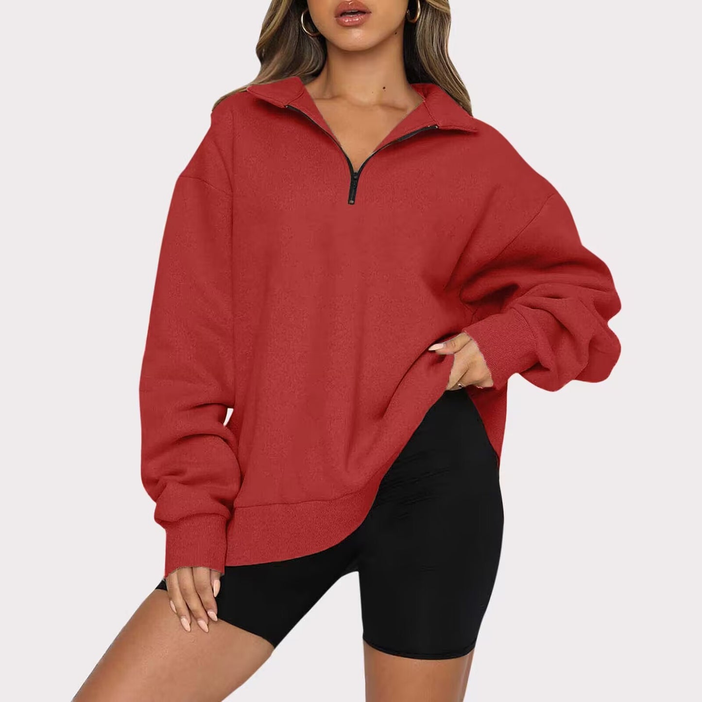 Vireous Turndown Collar Women's Sweatshirt, Multi Colours