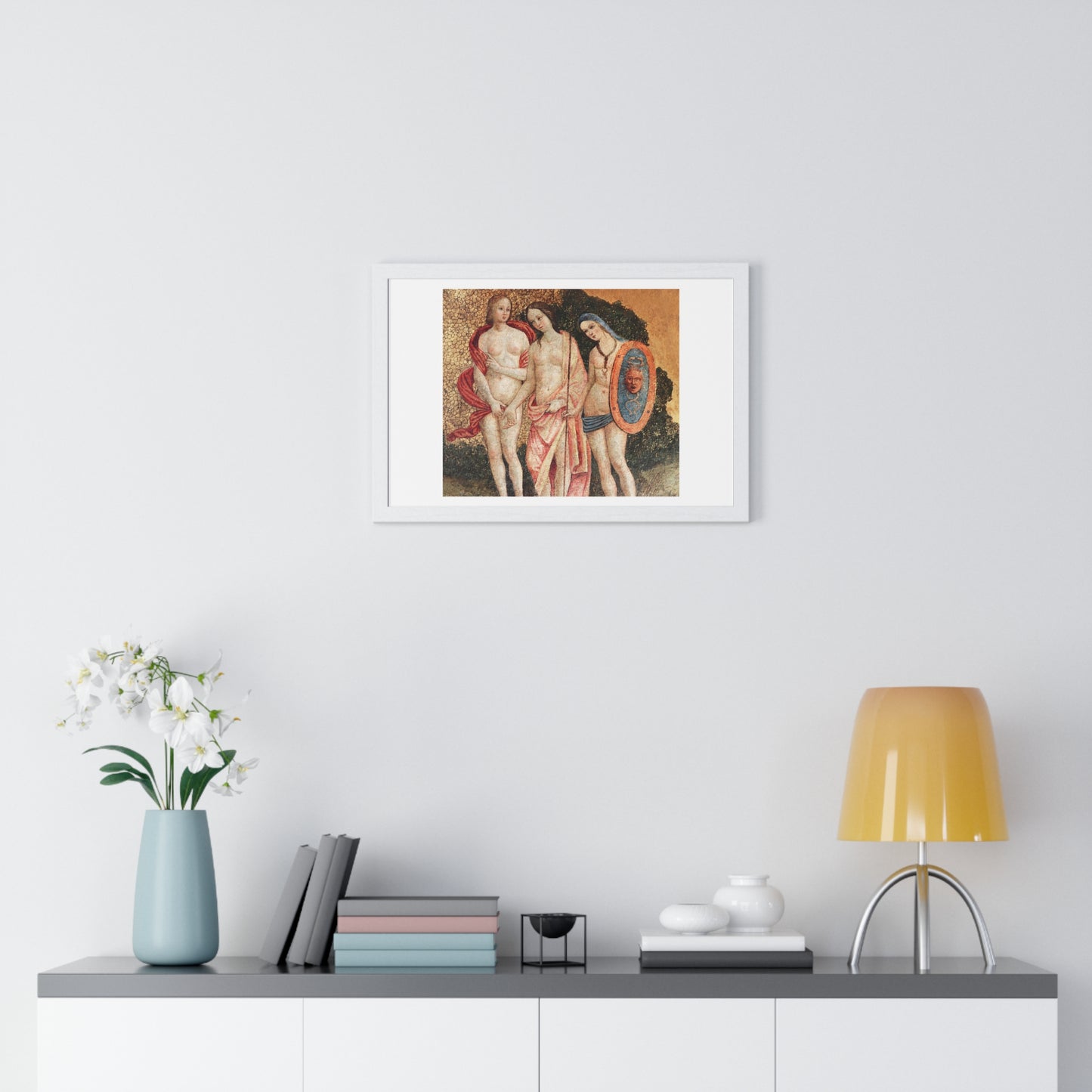 Judgment of Paris (circa 1509) from the Original Fresco by Pinturicchio, Framed Art Print