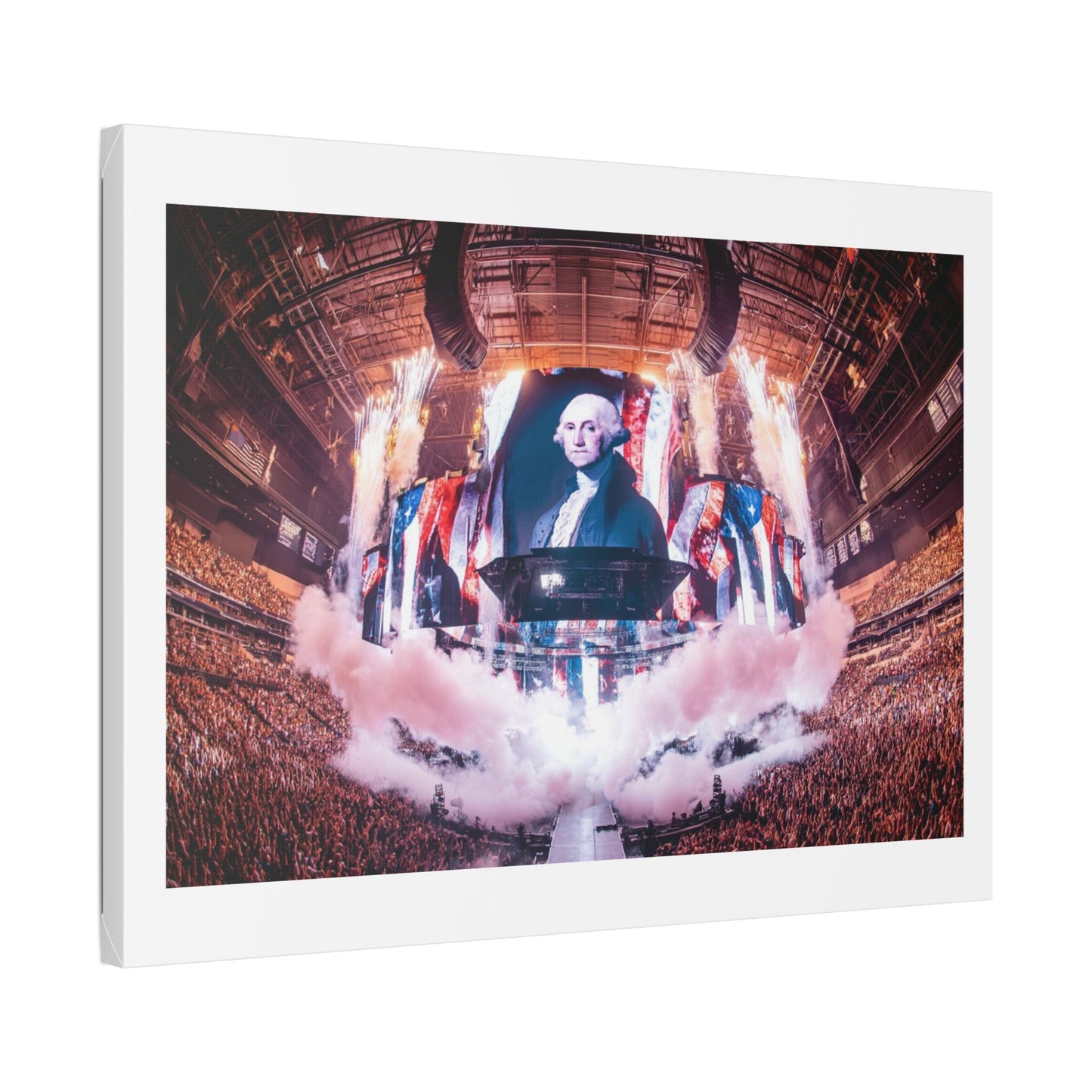 George Washington Remixed for the 21st Century 'Designed by AI' Canvas Art Print