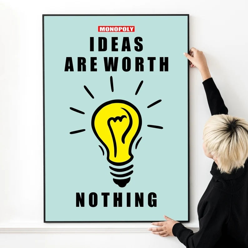 'No Risk No Reward' or 'Pay to Play' Art Gallery Living Room Decor, Monopoly Canvas Prints