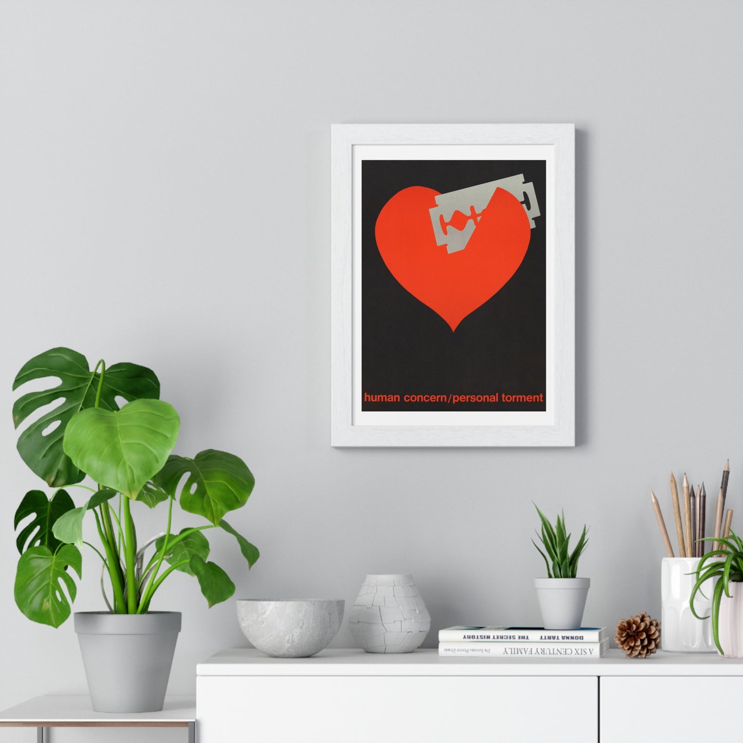 Human Concern, Personal Torment, Poster Art, from the Original, Framed Art Print