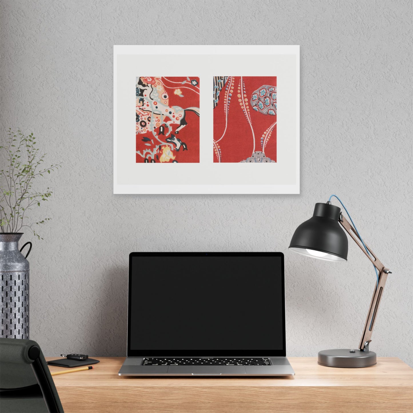 Textile Sample (circa 1920) by Gustav Klimt, from the Original, Canvas Art Print