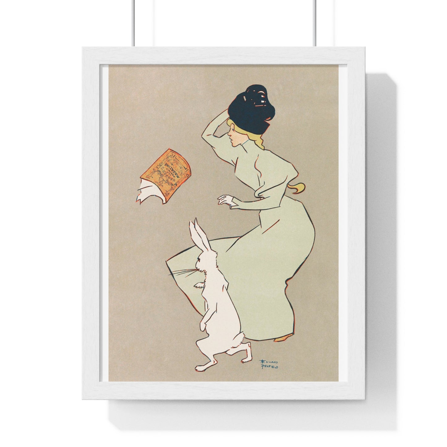 Advertisement for a March Issue of Harper's New Monthly Magazine by anonymous after Edward Penfield (1895 –1900) from the Original, Framed Art Print