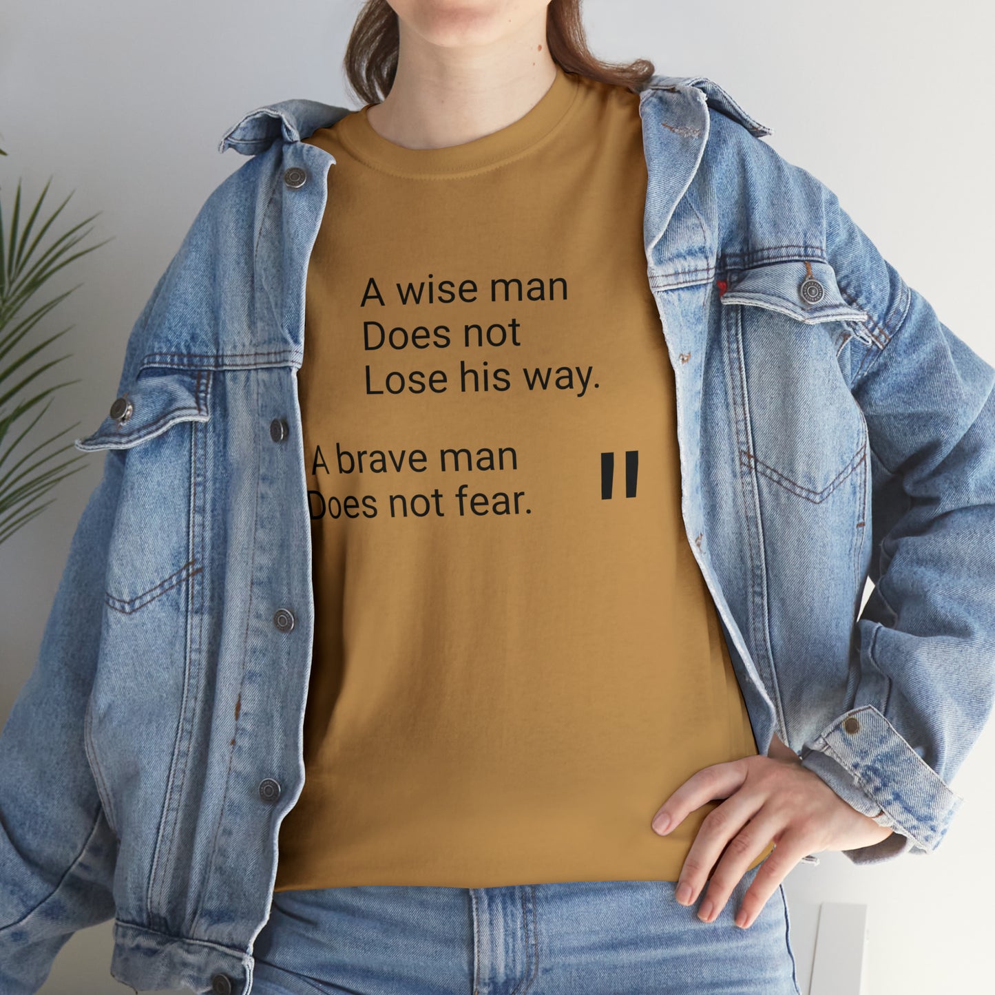 A Wise Man Does Not Lose His Way. A Brave Man Does Not Fear T-Shirt