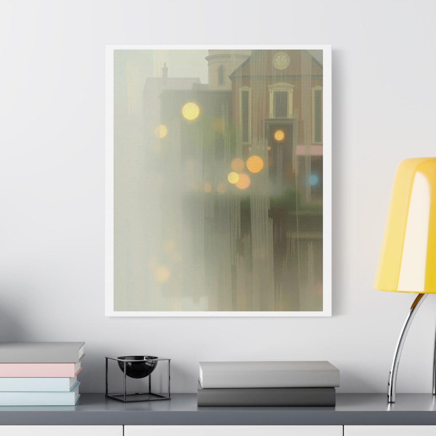 Faded Pastel Abstract Decor Art IV 'Designed by AI' Print on Canvas