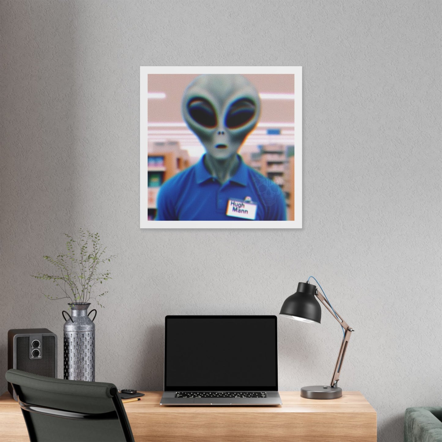 Hugh Mann, Photorealism 'Designed by AI' Canvas Art Print
