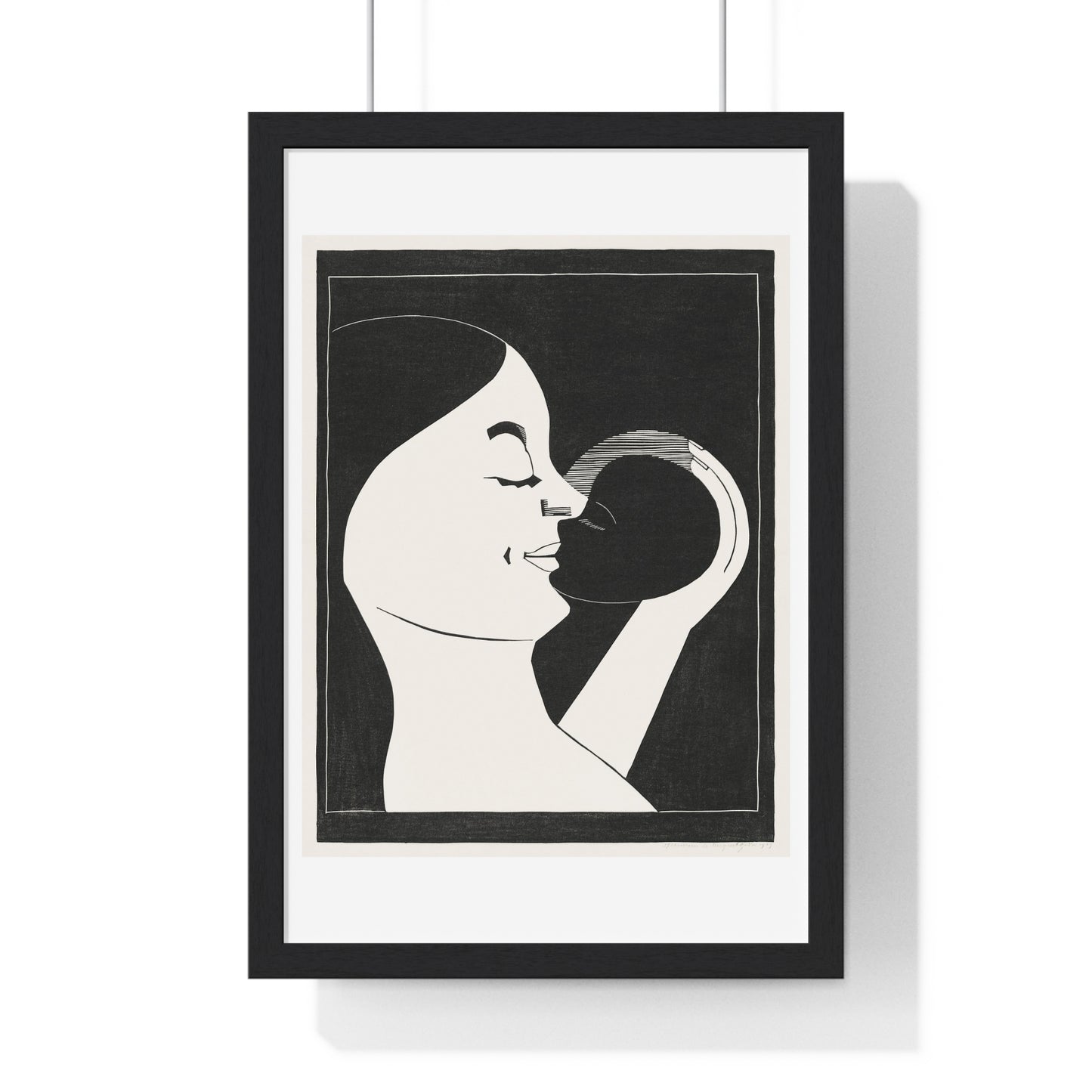 Mother and Child 'Moeder en Kind' (1929) by Samuel Jessurun de Mesquita, from the Original, Framed Print