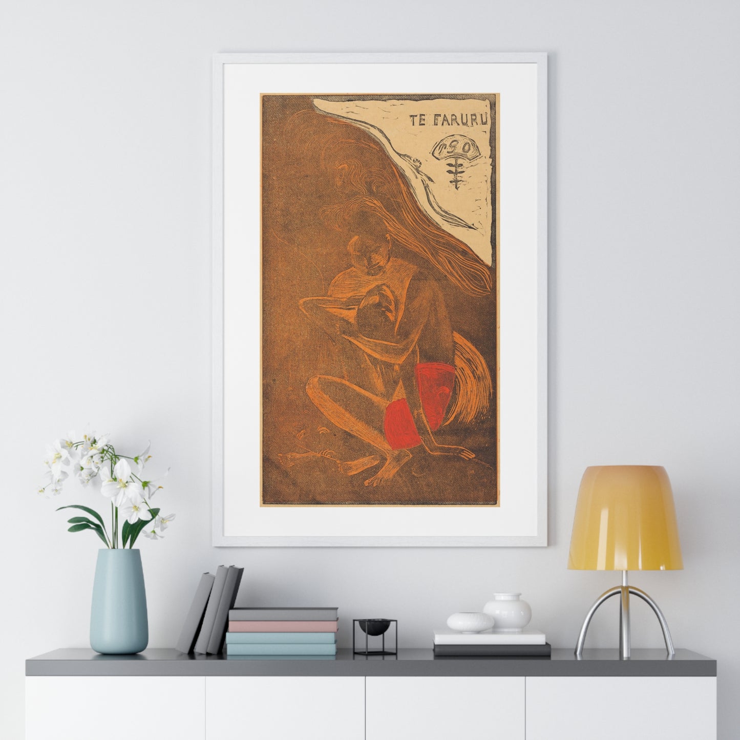 Te Faruru 'They are Making Love Here' (1894-1895) by Paul Gauguin and Louis Roy, from the Original, Framed Art Print
