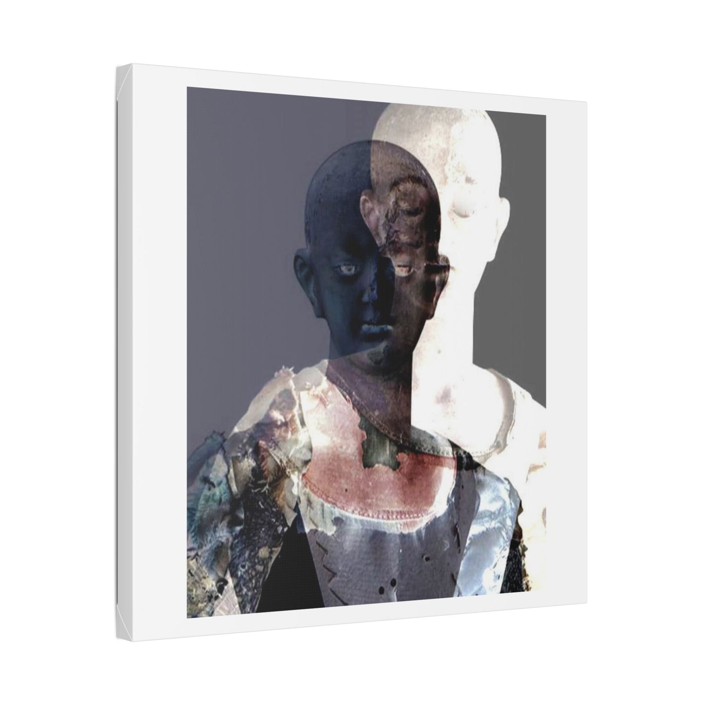 Awake, Collage Photo Manipulation 'Designed by AI' Canvas Art Print