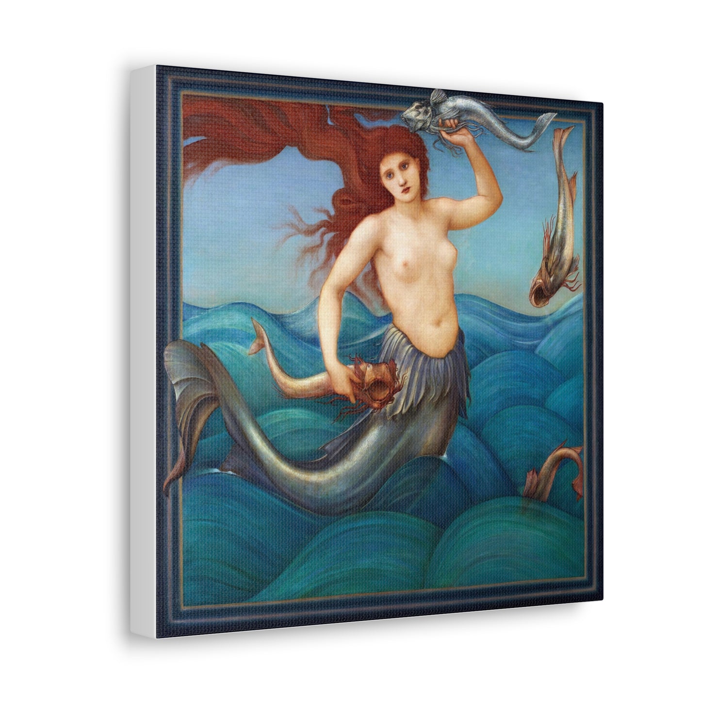 A Sea Nymph (1881) by Sir Edward Burne-Jones, from the Original, Art Print on Canvas