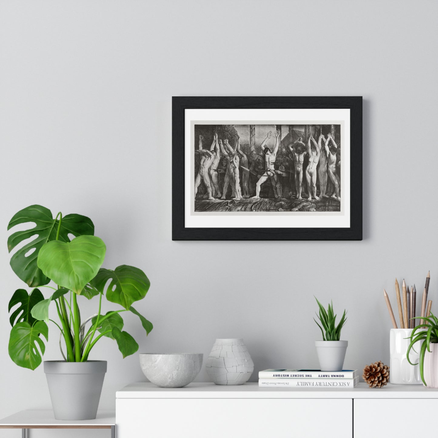 The Barricade, First Stone (1918) by George Wesley Bellows, from the Original, Framed Print