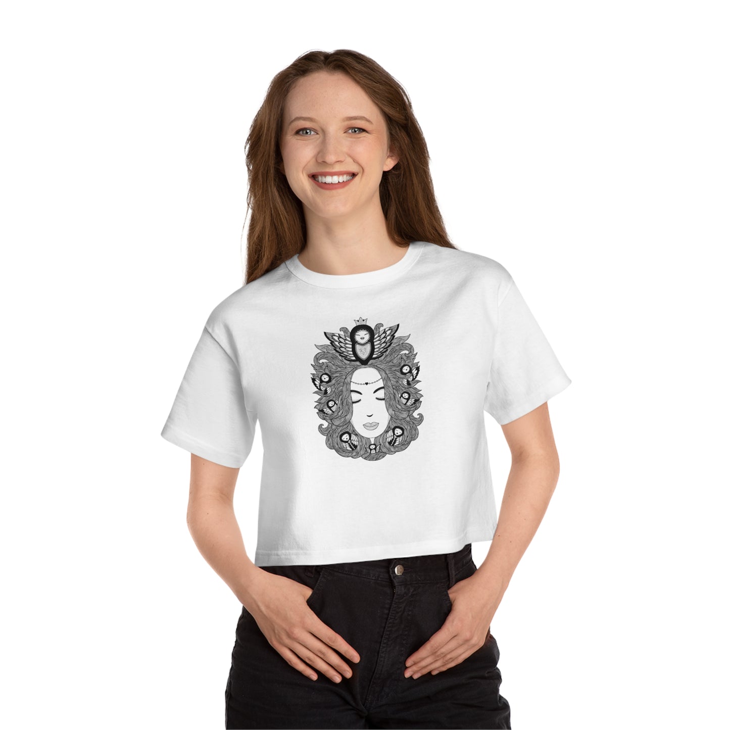 Psychedelic Art, Women's Cropped T-Shirt