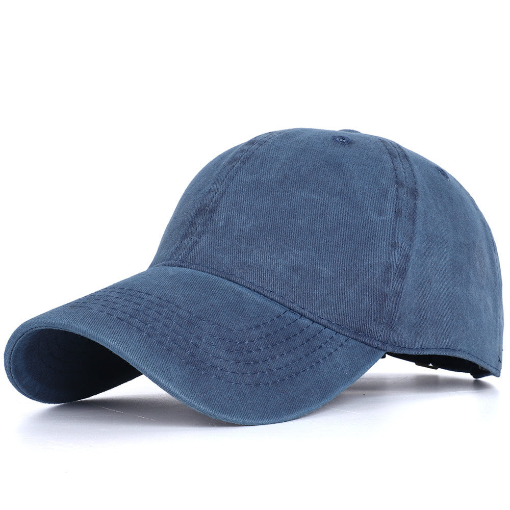 Washed Distressed-Look Simple Baseball Cap Unisex, Multi Colours