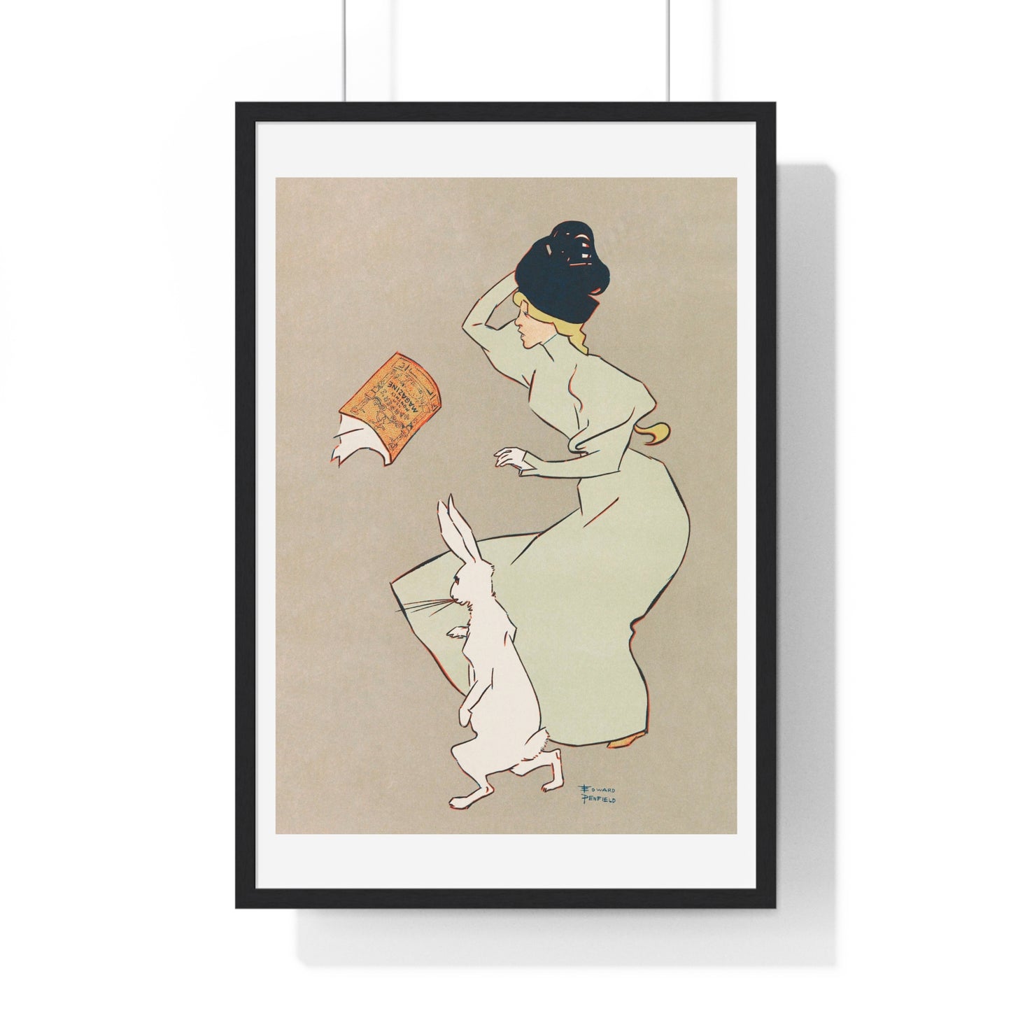 Advertisement for a March Issue of Harper's New Monthly Magazine by anonymous after Edward Penfield (1895 –1900) from the Original, Framed Art Print
