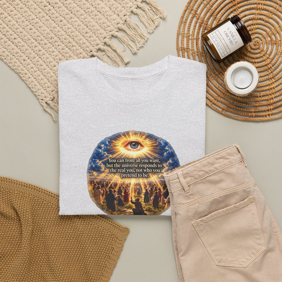 The Universe Responds to the Real 'You' Mystic Eye Graphic T-Shirt