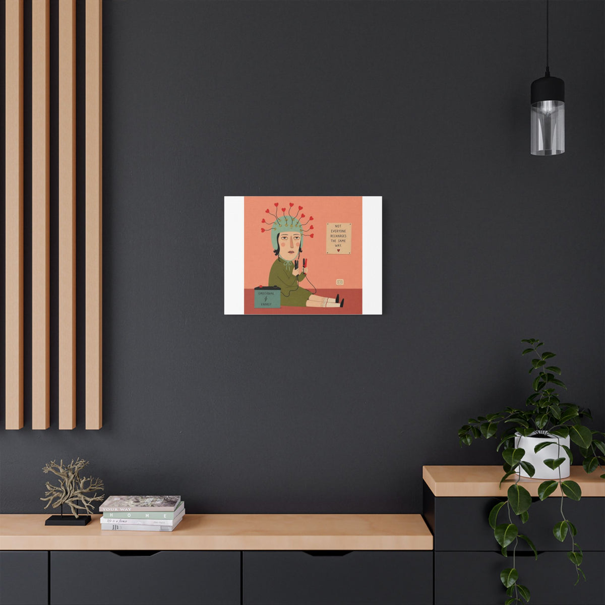 Emotional Energy, Cartoon Art Print on Canvas