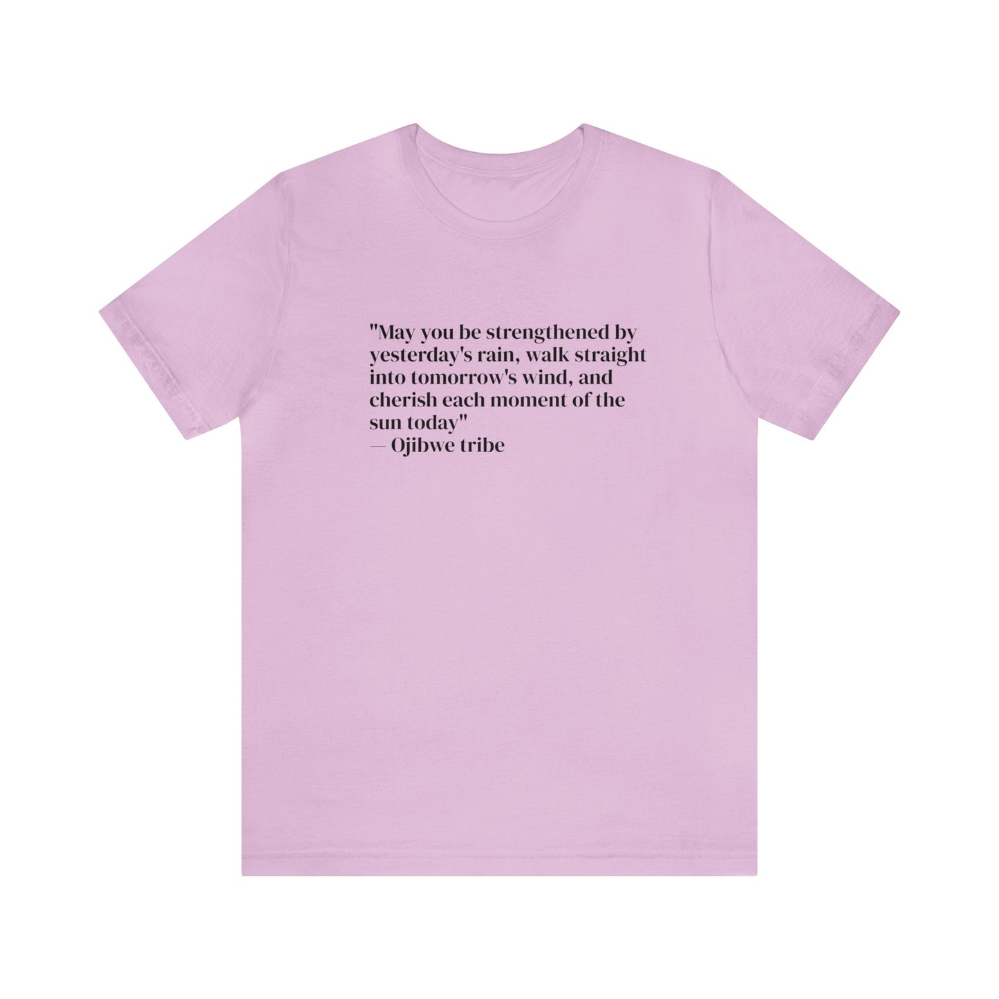 'Gratitude' Ojibwe Native American Tribe Quote, Soft Jersey T-Shirt