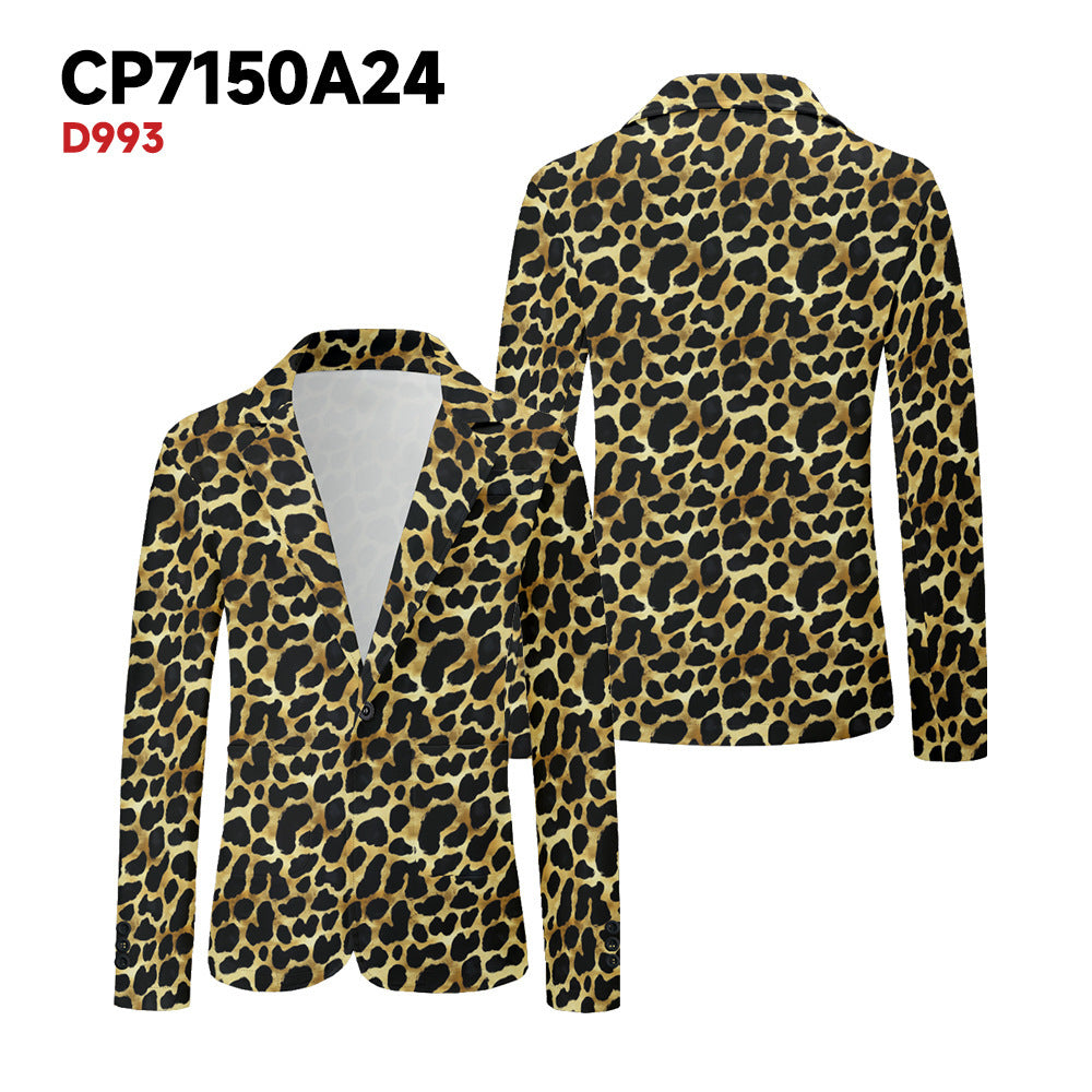 Vibrant Pattern Printed Men's Tuxedo, Suit Jacket, Plus Sizes
