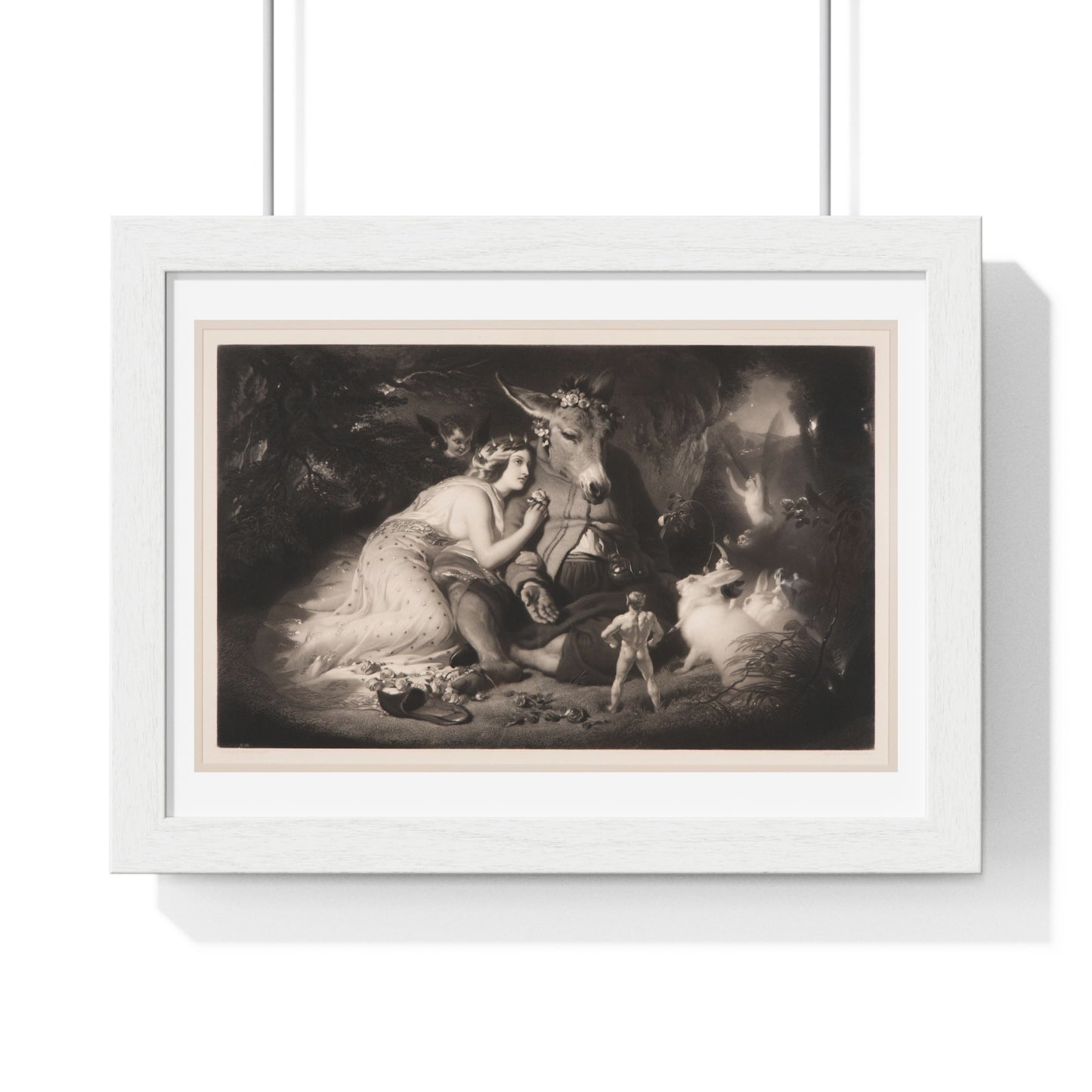 A Midsummer Night's Dream (1857) Engraving by Samuel Cousins from the Original, Framed Art Print
