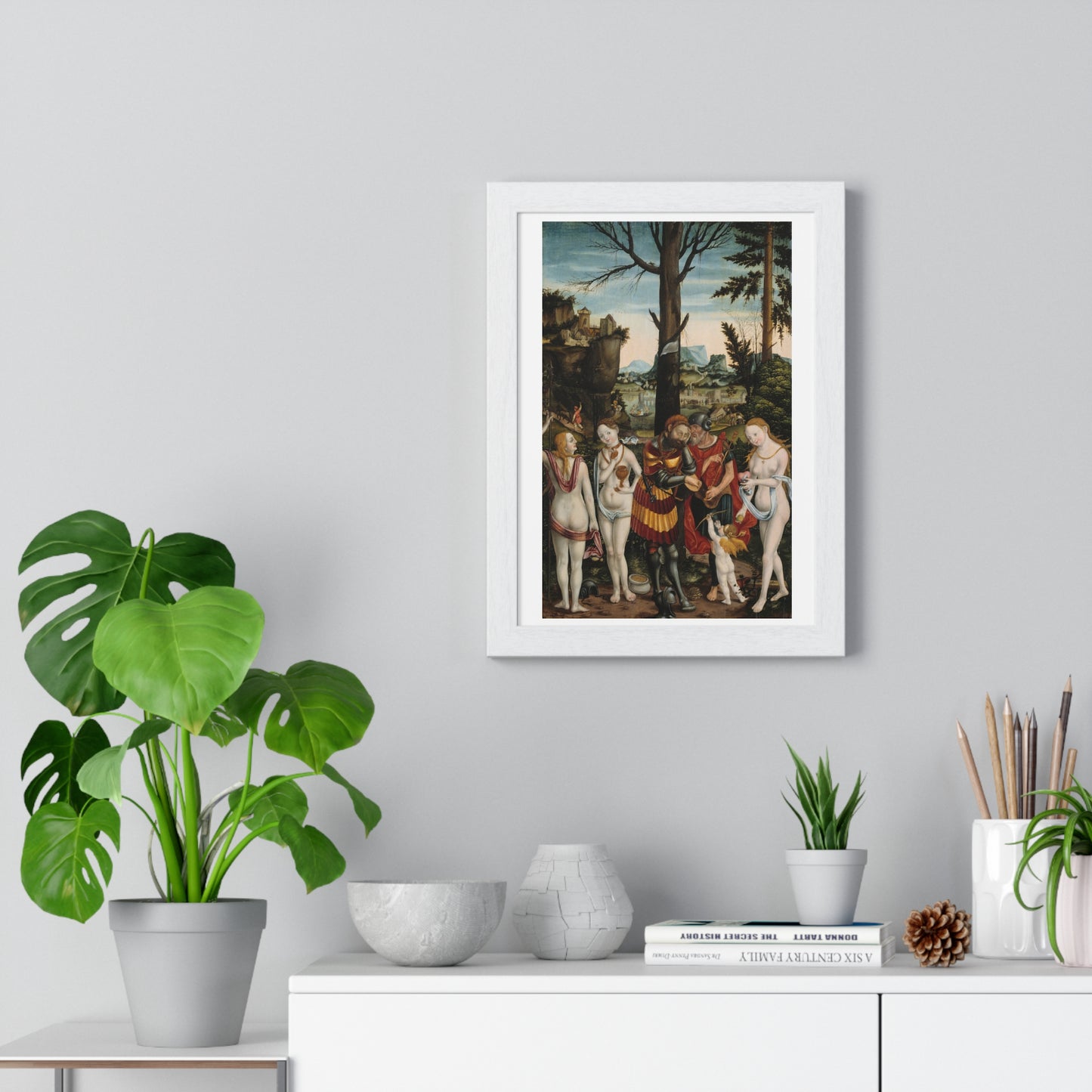 The Dream of Paris (1536) by Matthias Gerung, from the Original, Framed Art Print