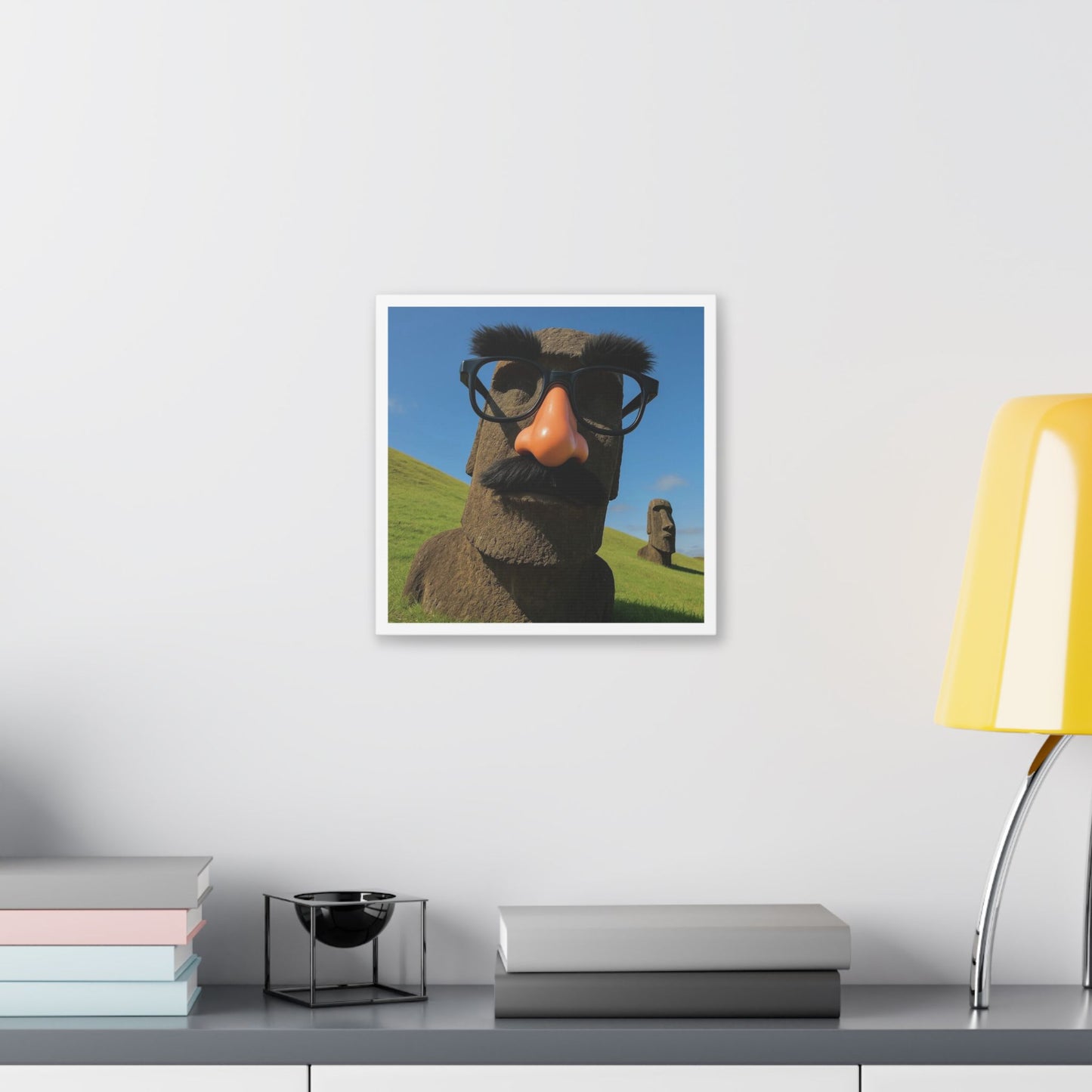 Moai Statues of Easter Island Seen on a Good Day II 'Designed by AI' Canvas Art Print