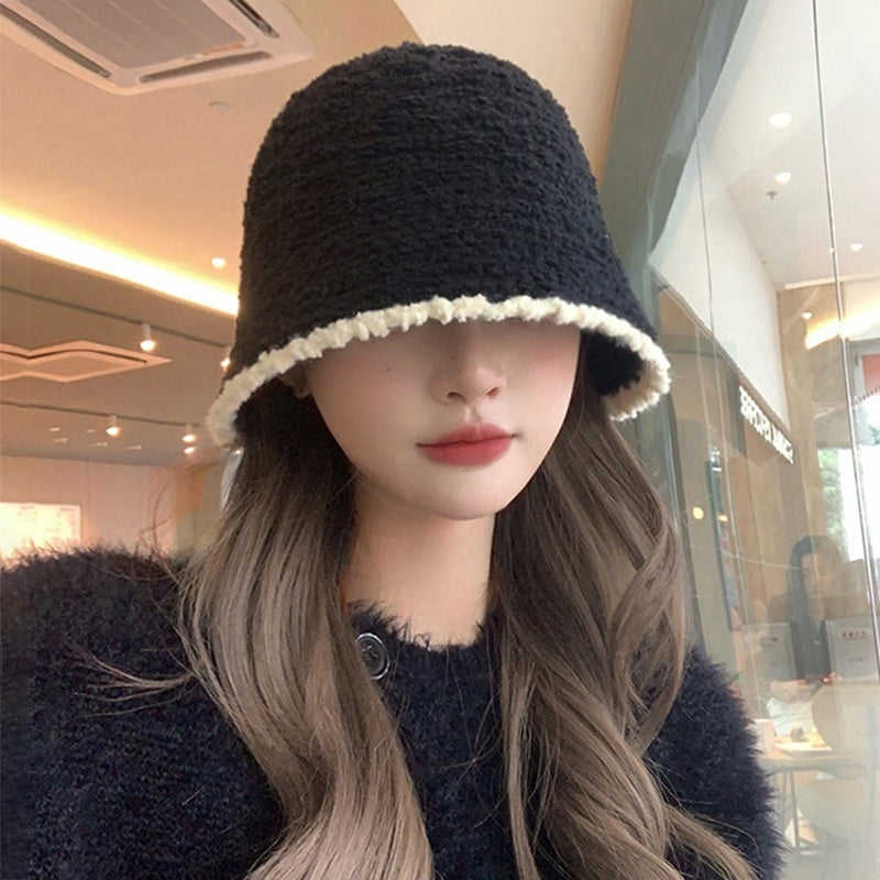 Knitted Women's Bucket Hat, Autumn and Winter Collection