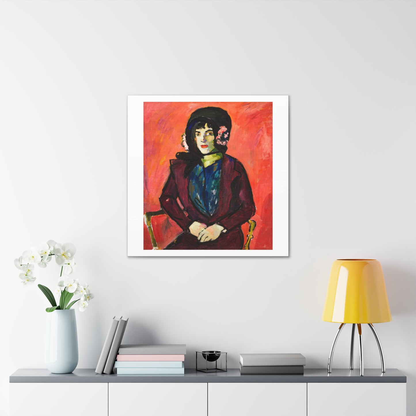 Portrait of a Girl (1909–1914) by Henry Lyman Sayen, from the Original, Print on Canvas