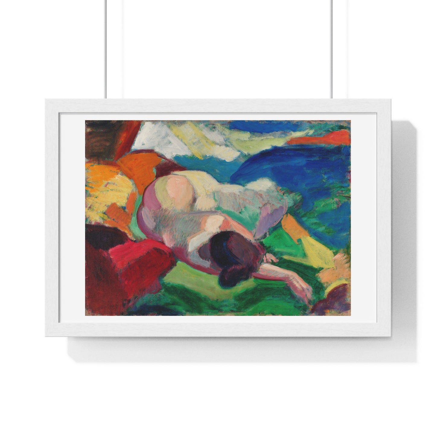 Naked Woman Posing Sensually 'Nude' (1915–1916) by Carl Newman, from the Original, Framed Art Print