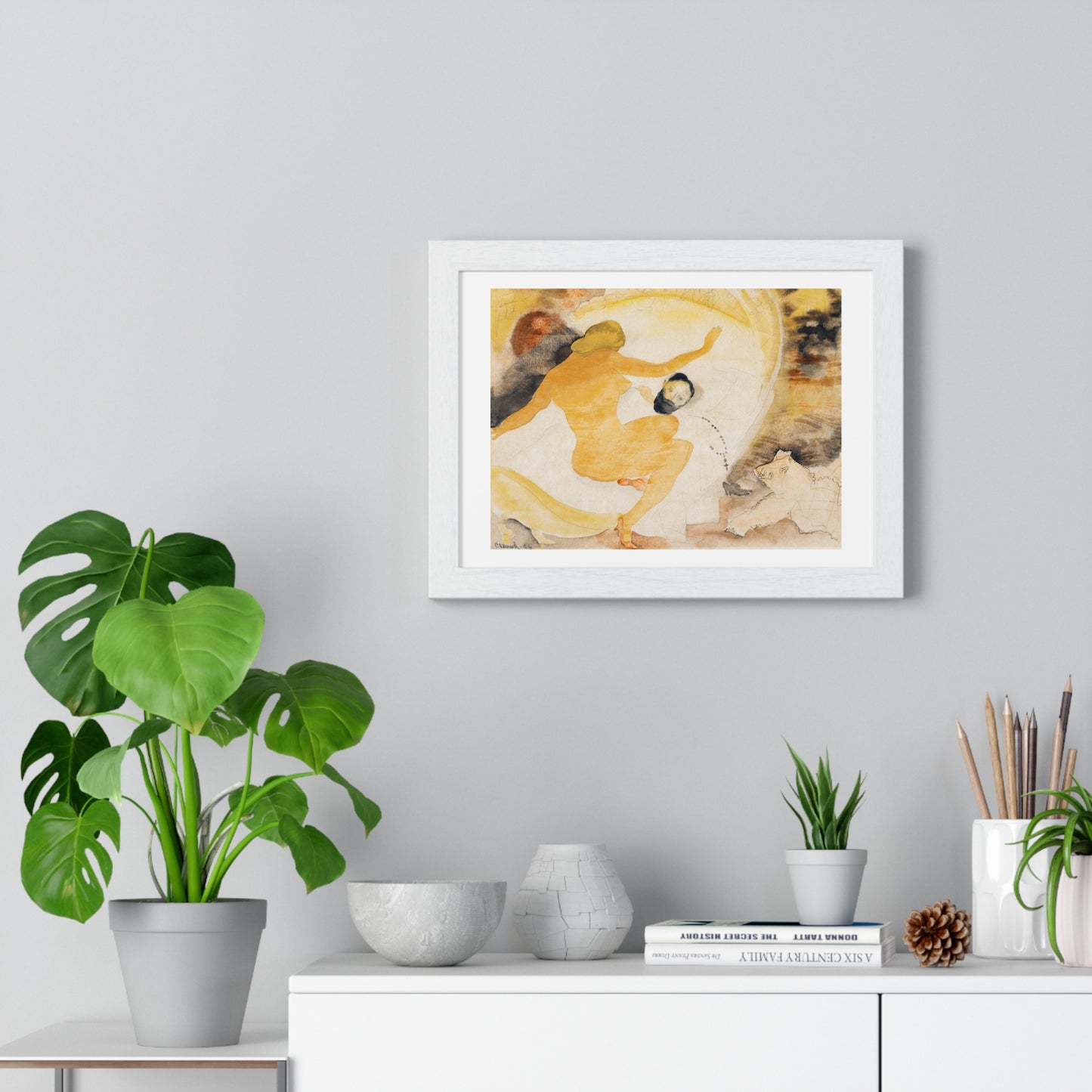 Nana and Count Muffat (1916) by Charles Demuth, from the Original, Framed Print