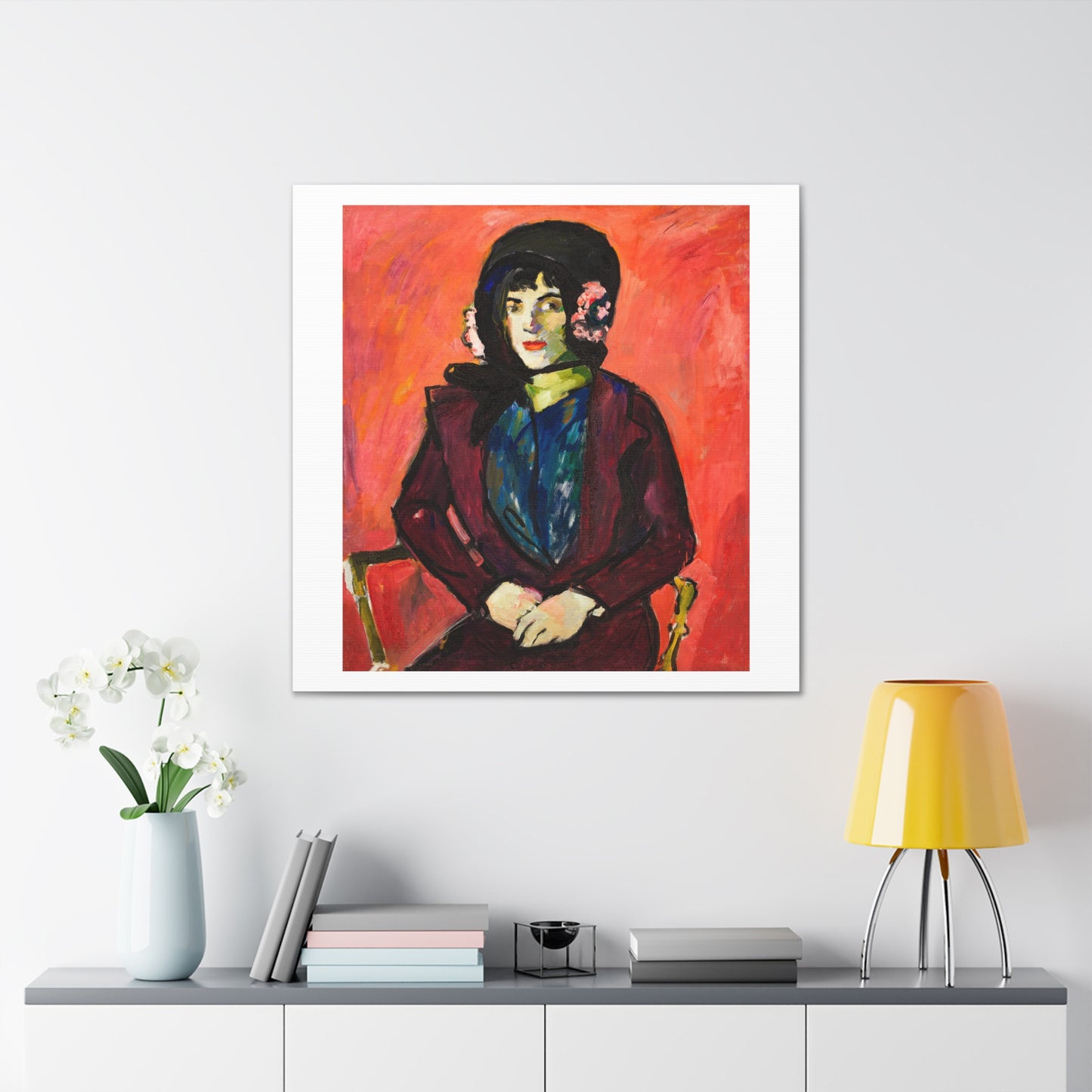 Portrait of a Girl (1909–1914) by Henry Lyman Sayen, from the Original, Print on Canvas