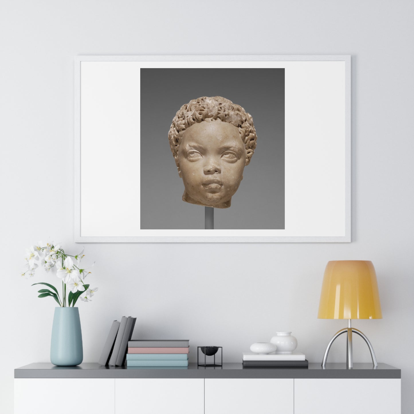 Ancient Roman Portrait of a Child (AD 150-200) Unknown Artist, Framed Print