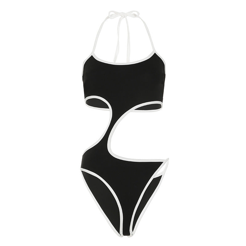 Peekaboo-Style Swimsuit Jumpsuit One-Piece