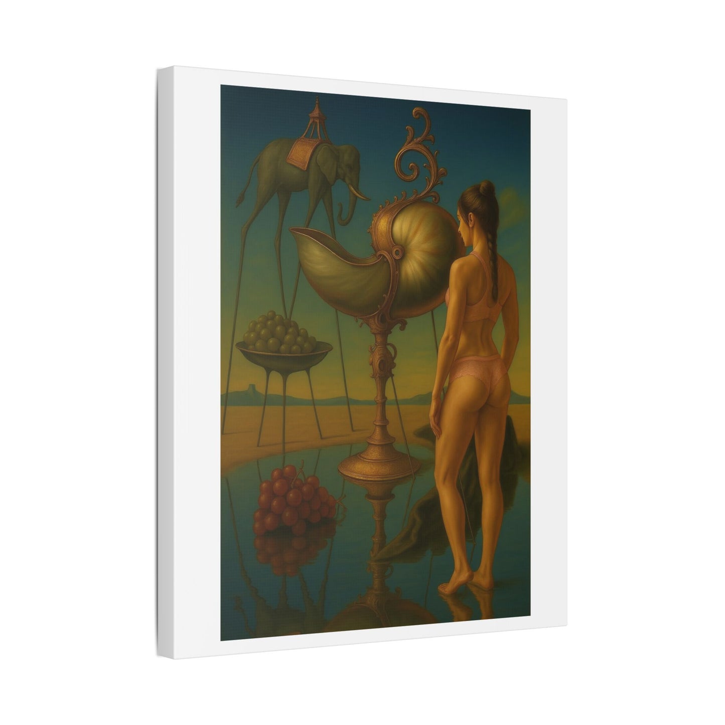 Waterfront Reality Distortion 'Designed by AI' Canvas Art Print