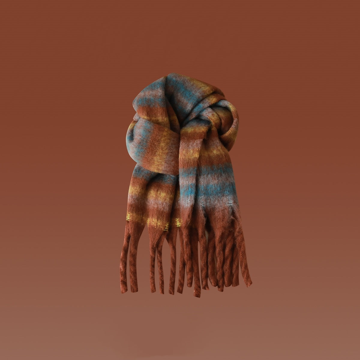 Dirty Orange Women's Wool Beret, Cap and Scarf Collection
