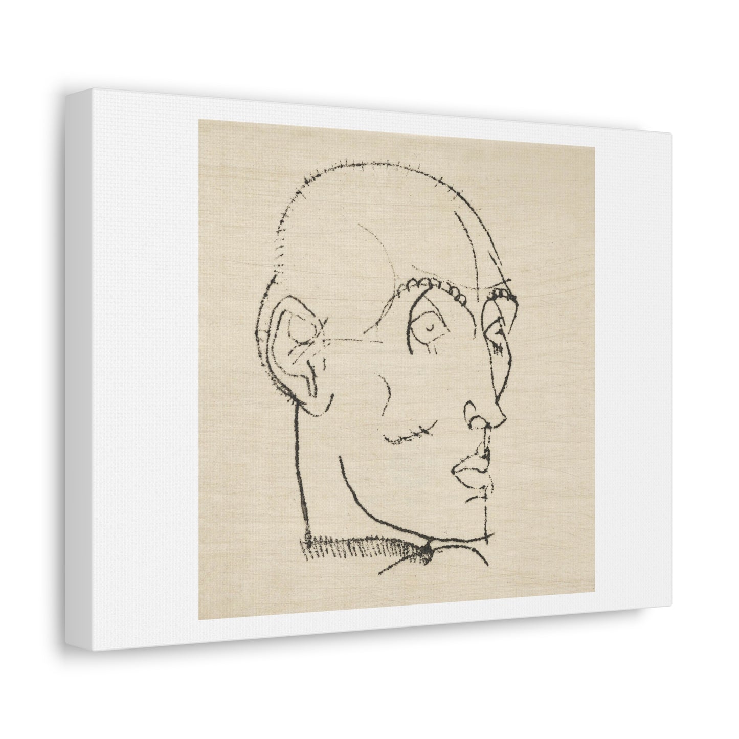 Portrait of a Man (1914) by Egon Schiele from the Original, Art Print on Satin Canvas