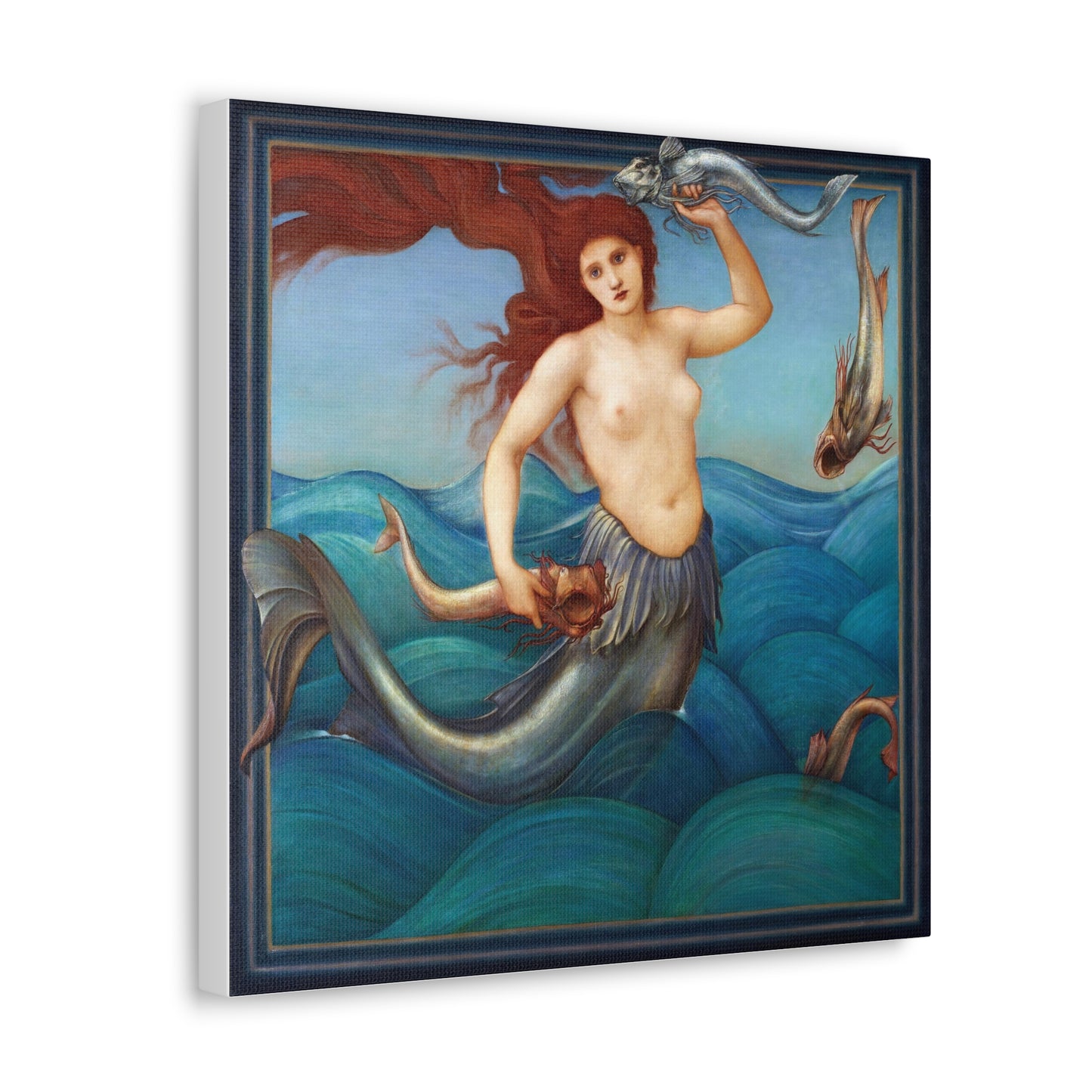A Sea Nymph (1881) by Sir Edward Burne-Jones, from the Original, Art Print on Canvas