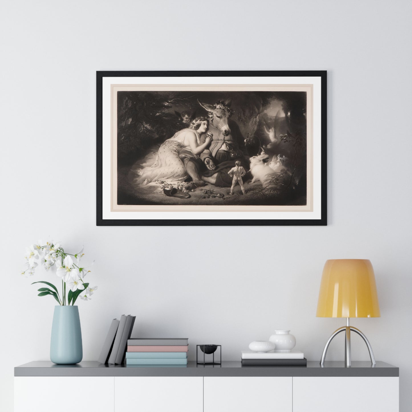 A Midsummer Night's Dream (1857) Engraving by Samuel Cousins from the Original, Framed Art Print
