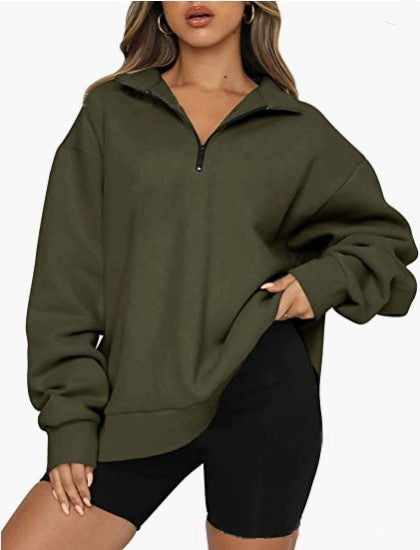 Vireous Turndown Collar Women's Sweatshirt, Multi Colours