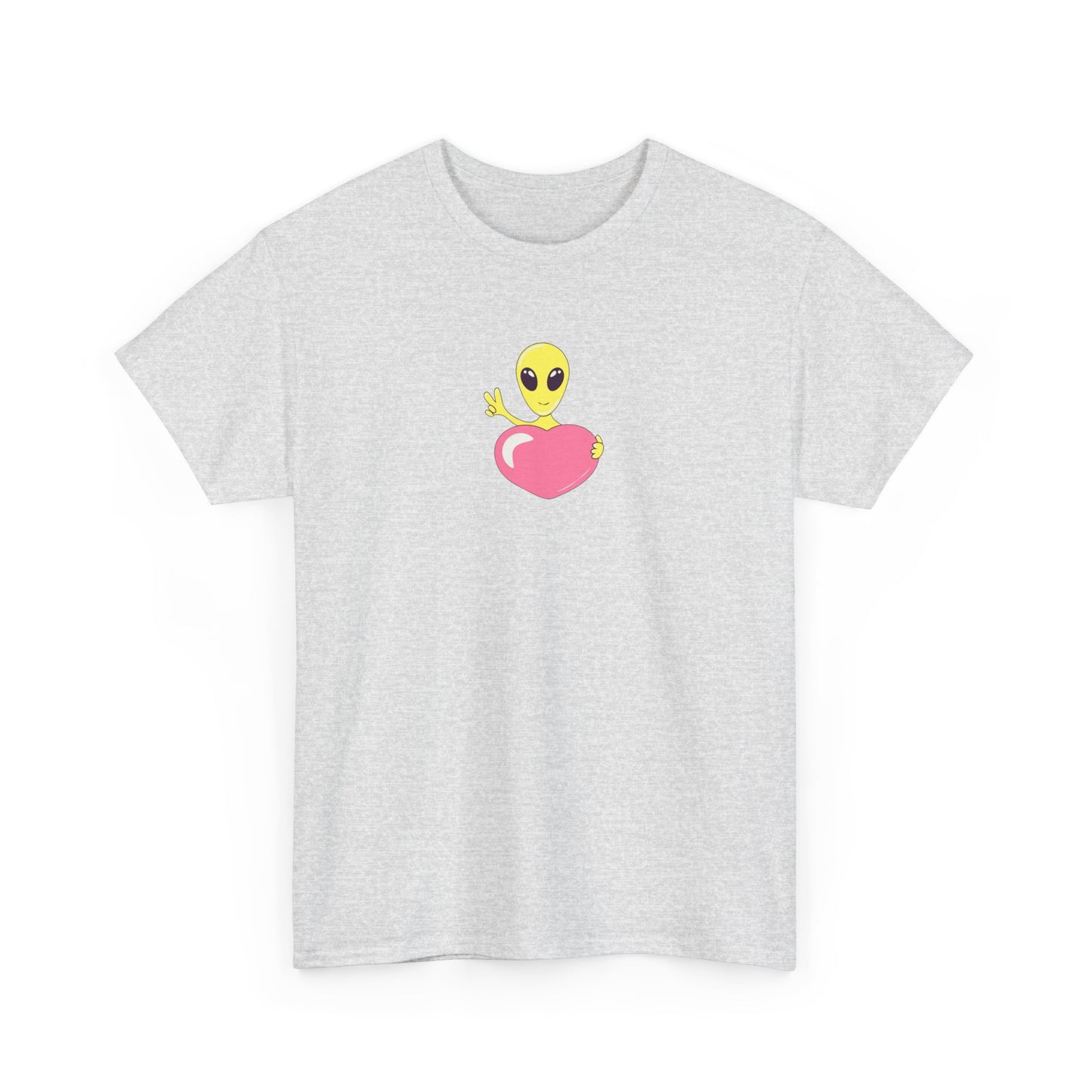 Alien Love Heart, Cartoon Art T-Shirt