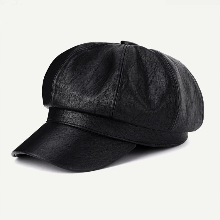 Unisex Leather Peaked Cap, Multi Colours