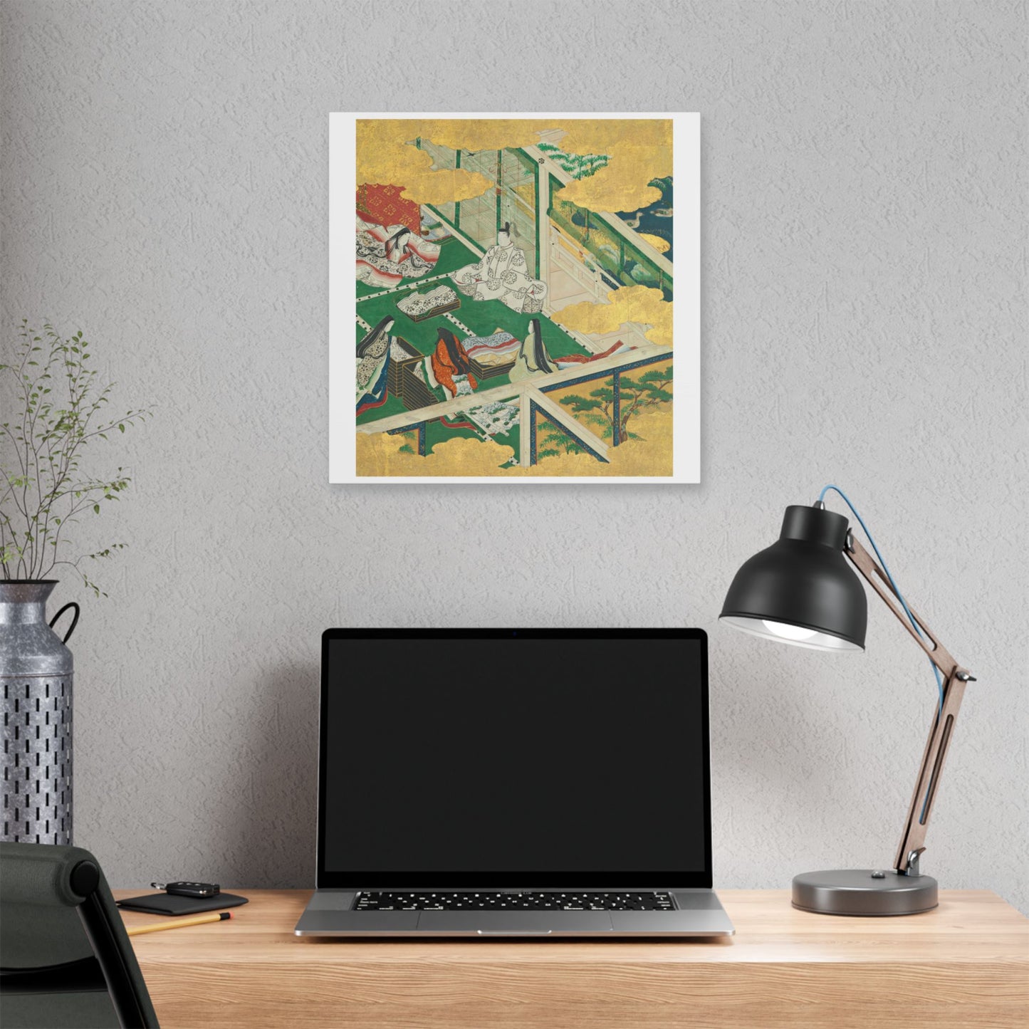 Tamakazura 'A Lovely Garland' from The Tale of Genji by Tosa Mitsuyoshi, Japanese Calligraphy, Canvas Art Print