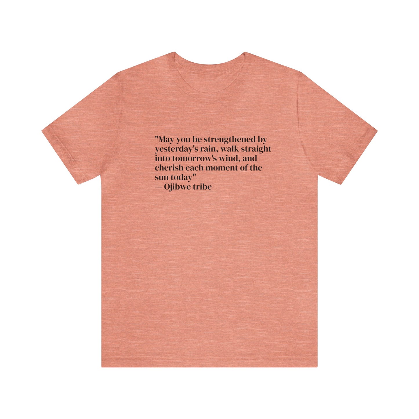 'Gratitude' Ojibwe Native American Tribe Quote, Soft Jersey T-Shirt