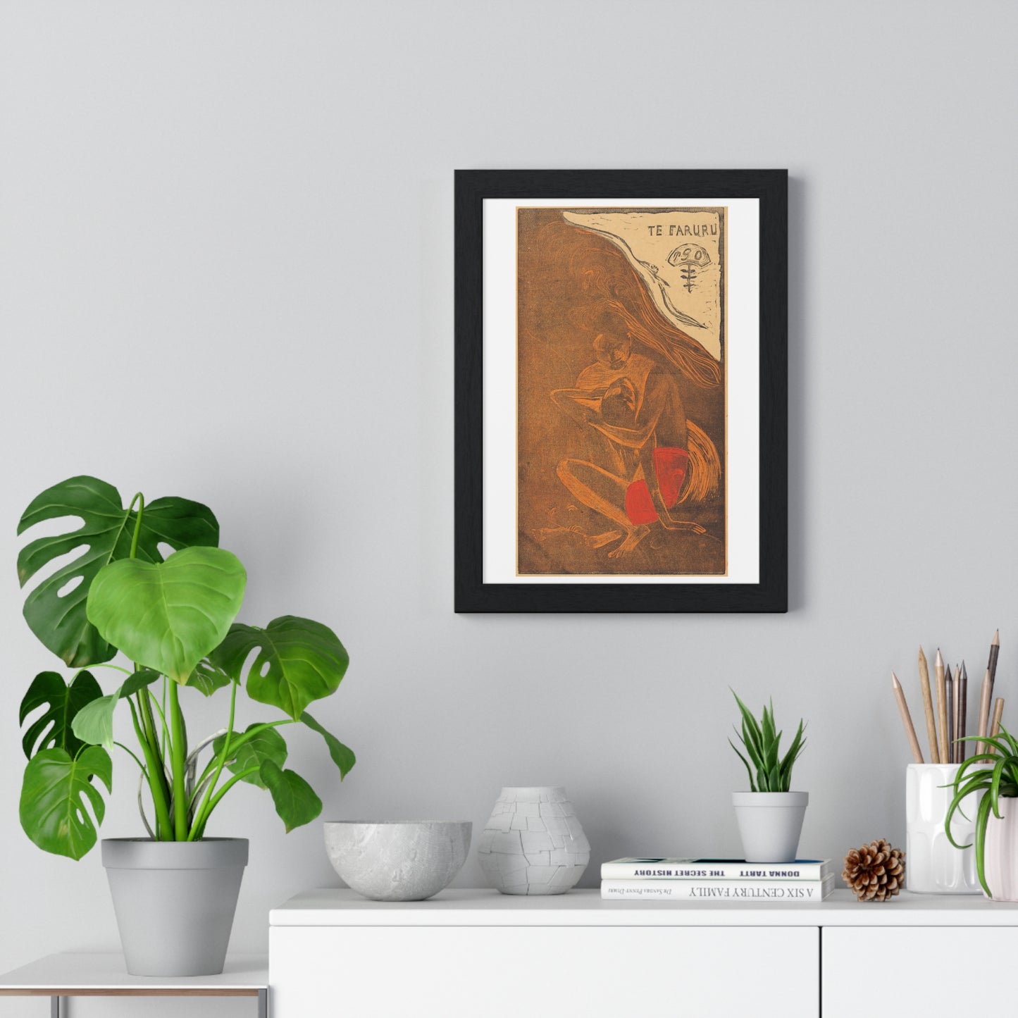 Te Faruru 'They are Making Love Here' (1894-1895) by Paul Gauguin and Louis Roy, from the Original, Framed Art Print
