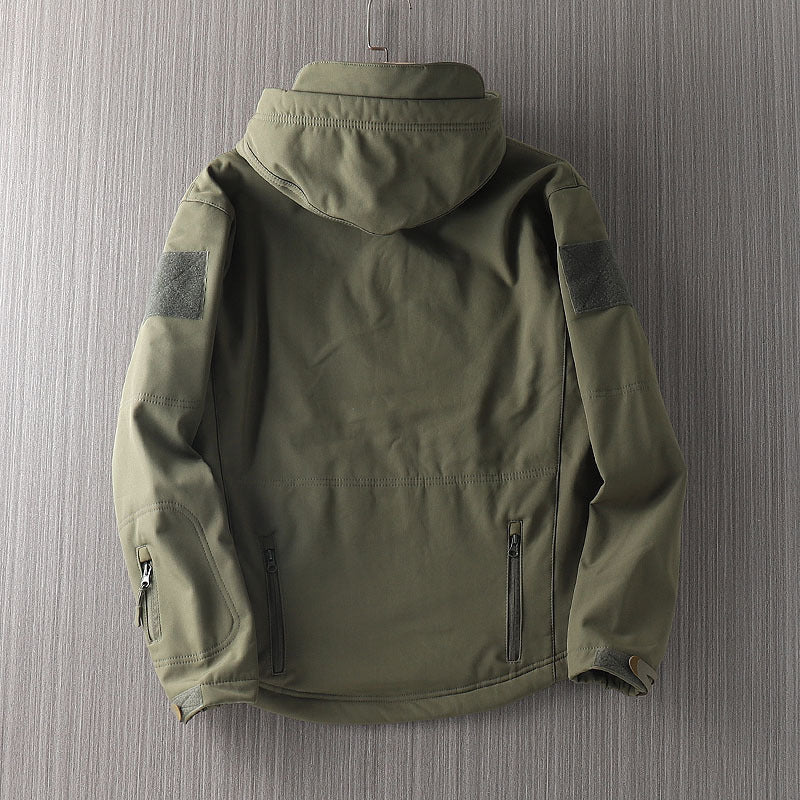 Fashion Waterproof Shell Jacket, Unisex Hooded Sport Activity Coat, Plus Sizes