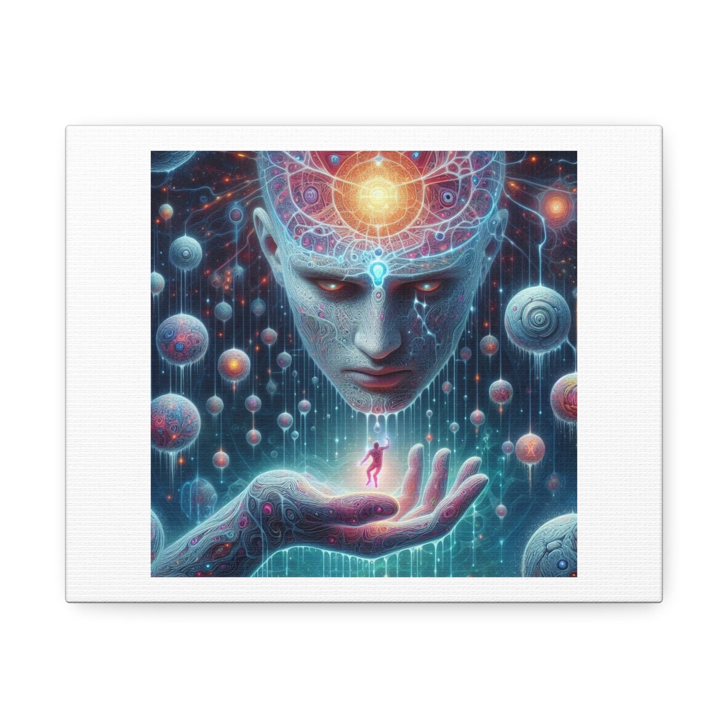 If You Are Conscious Be Brave Enough to Drop Knowlege on Other People II, Art Print 'Designed by AI' on Canvas