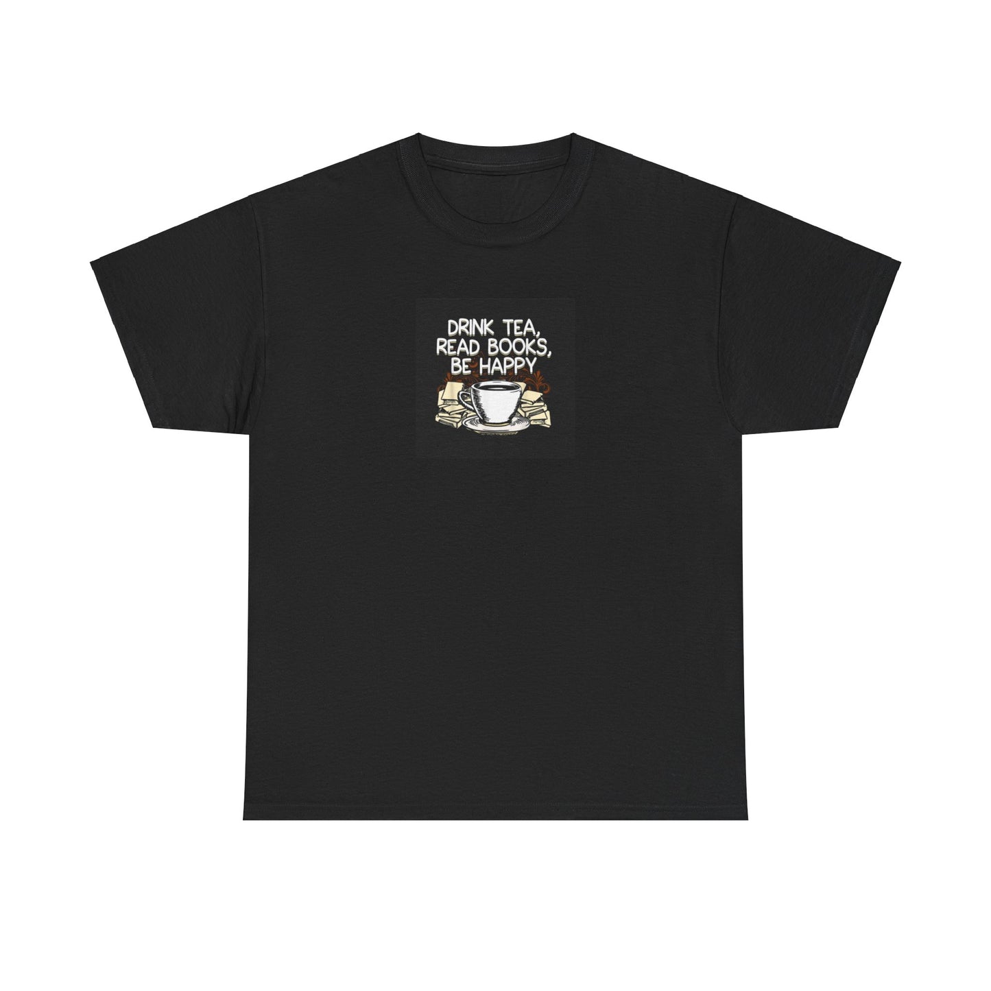 Book Lover's T-Shirt 'Read Books, Drink Tea and Be Happy'