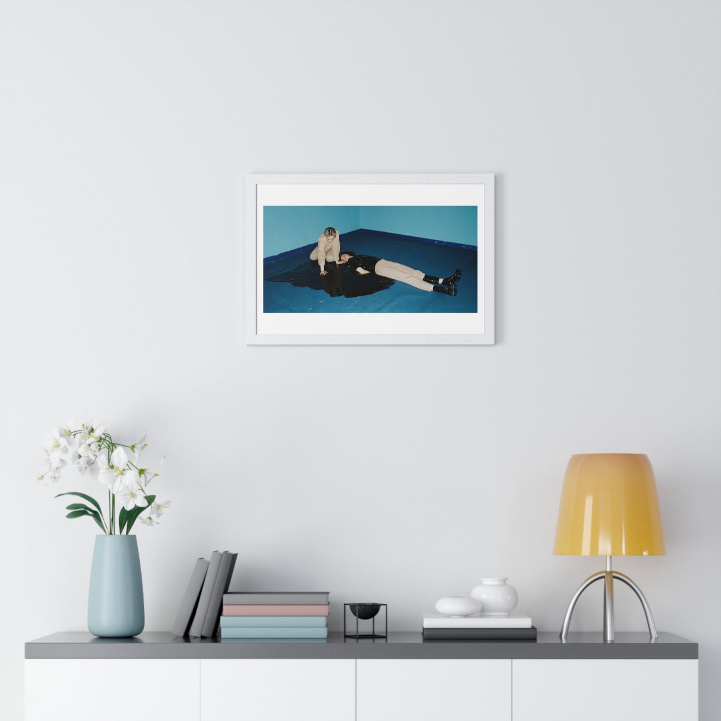 Macabre Death and Existential Exploration 'Designed by AI' Framed Art Print