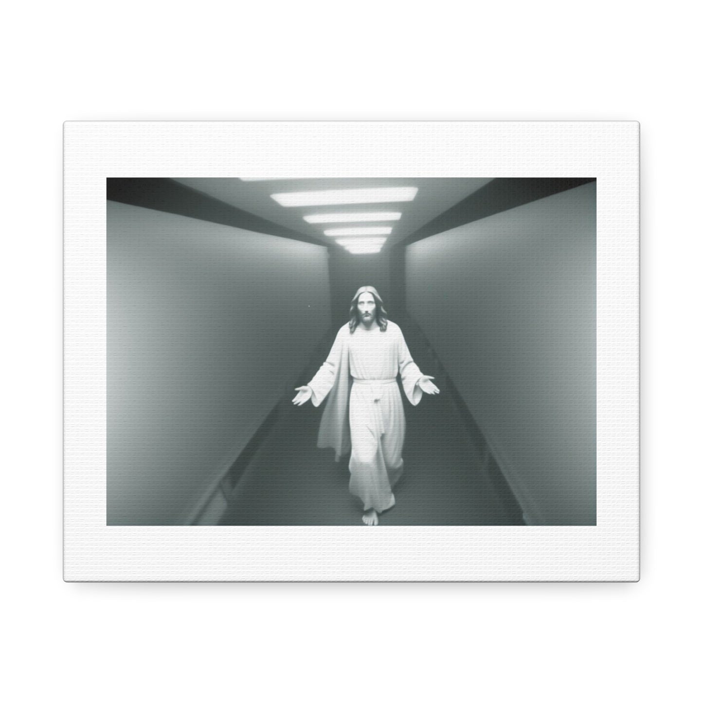 Jesus Caught on CCTV II 'Designed by AI' Art Print on Canvas
