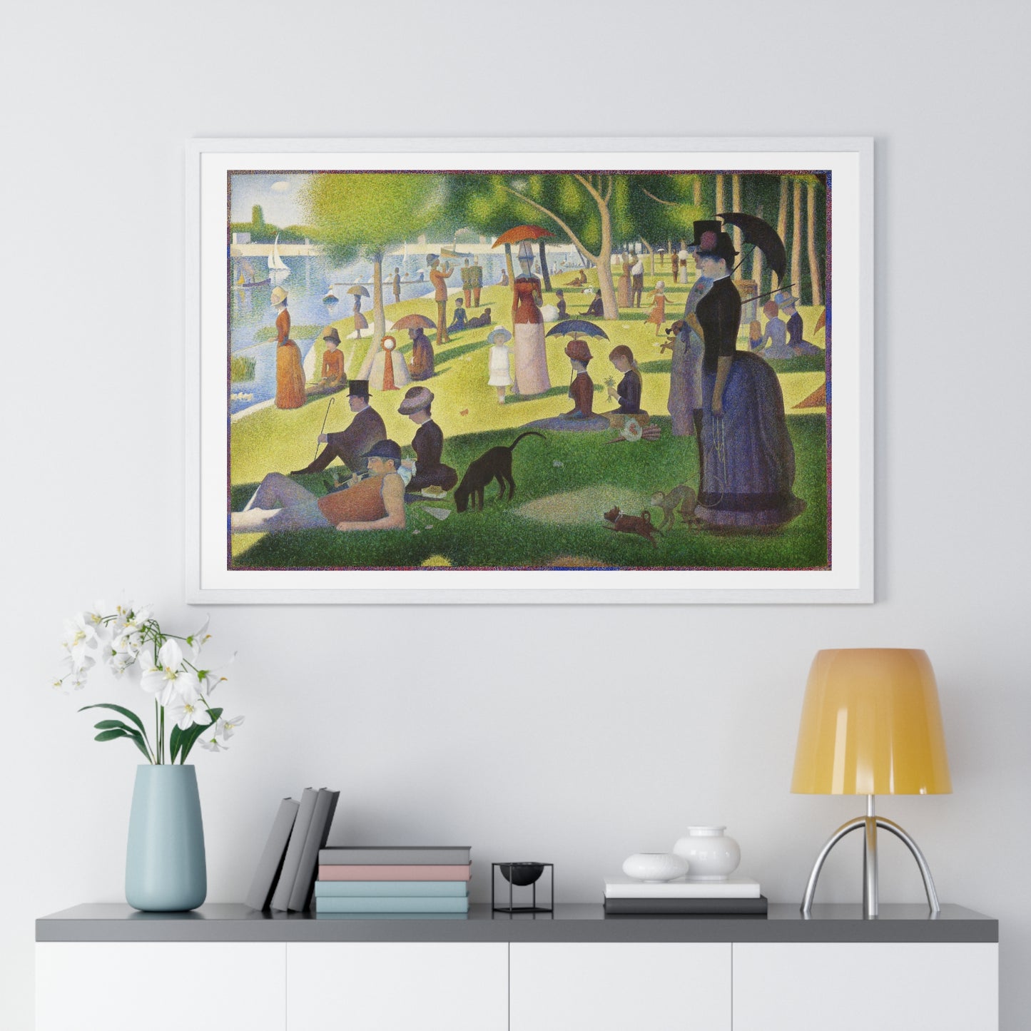 A Sunday on La Grande Jatte (1884) by Georges Seurat, fom the Original, Framed Print